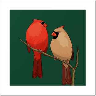 Northern Cardinal Couple Posters and Art